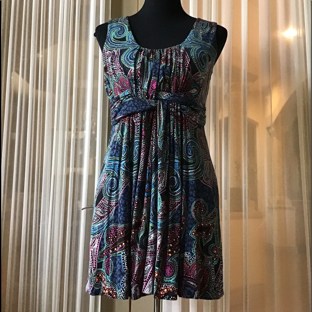 Soma boho print tunic or dress with empire waist